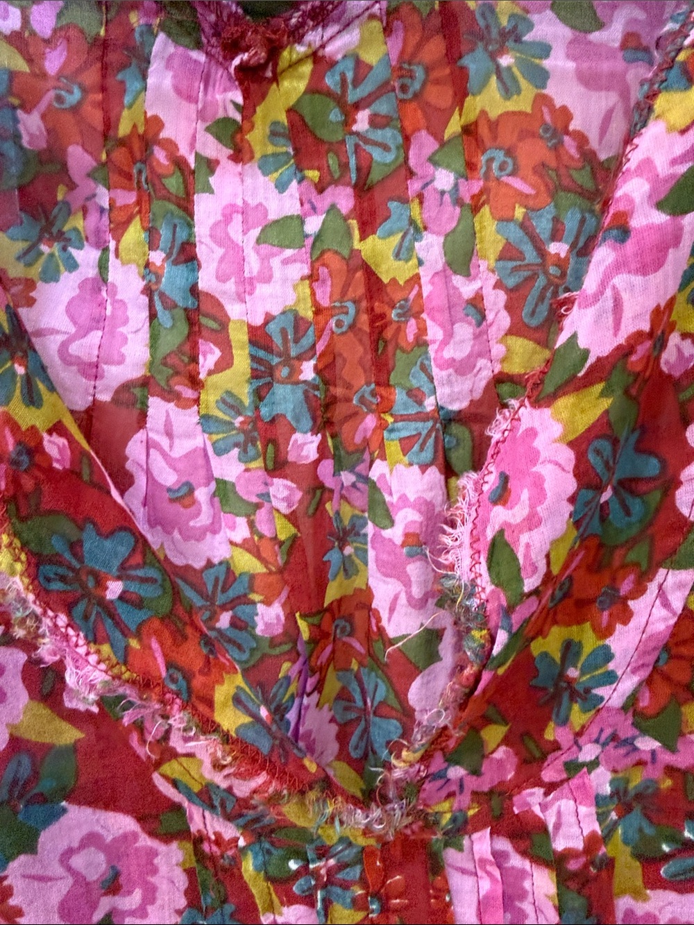 NATURAL LIFE Pink Floral V-Neck Boho Top - Picture 3 of 7